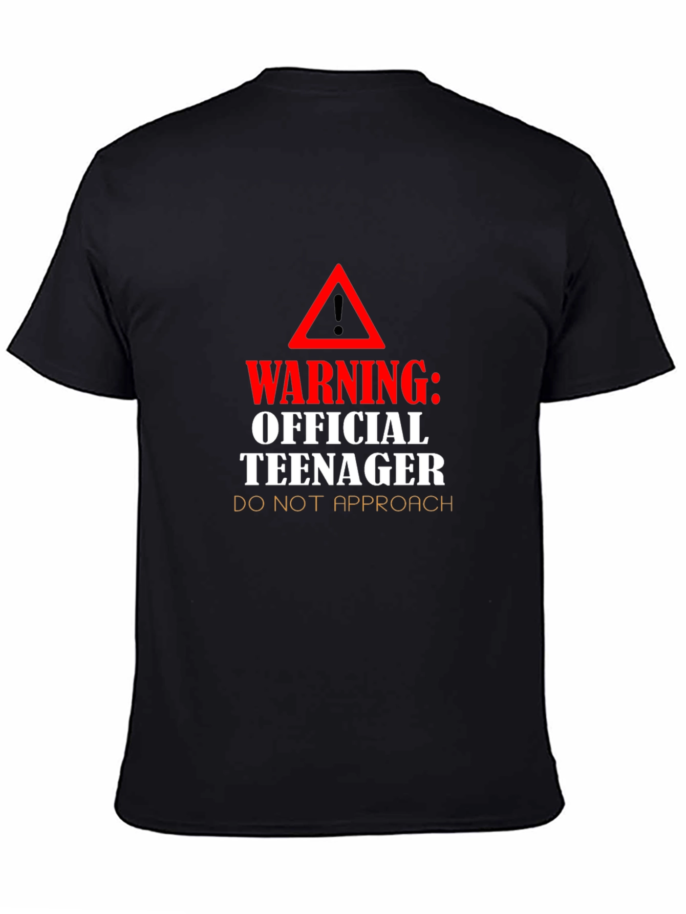 Warning Official Teenager Black T-Shirt