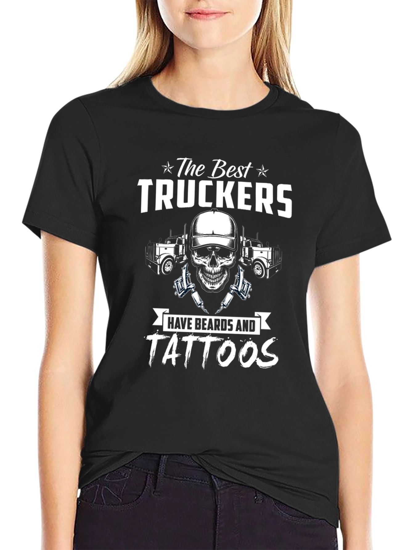 Best Truckers Beard & Tattoos Graphic T-Shirt
