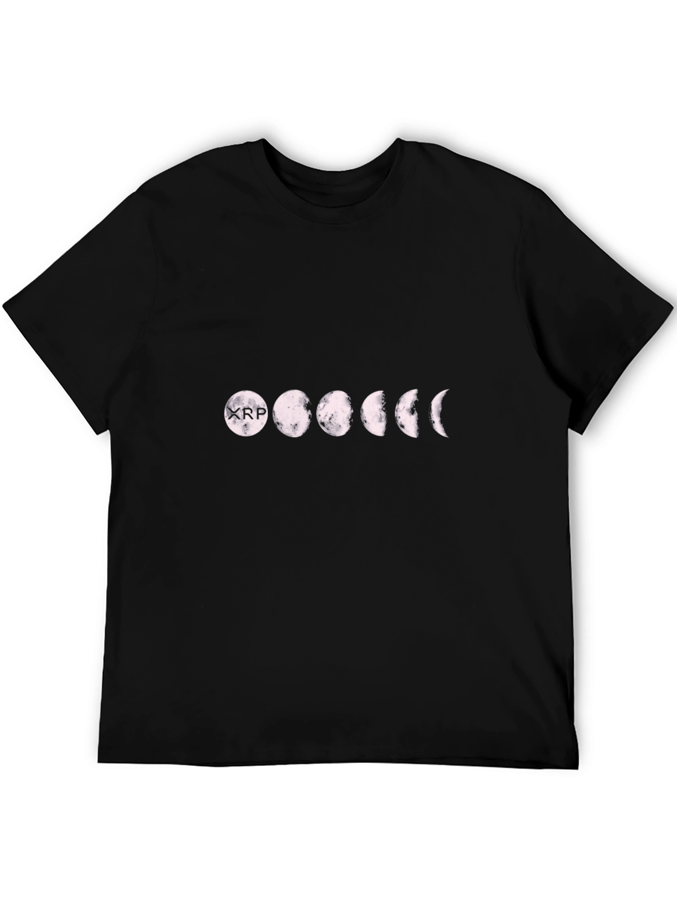 XRP Moon Phases Black T-Shirt