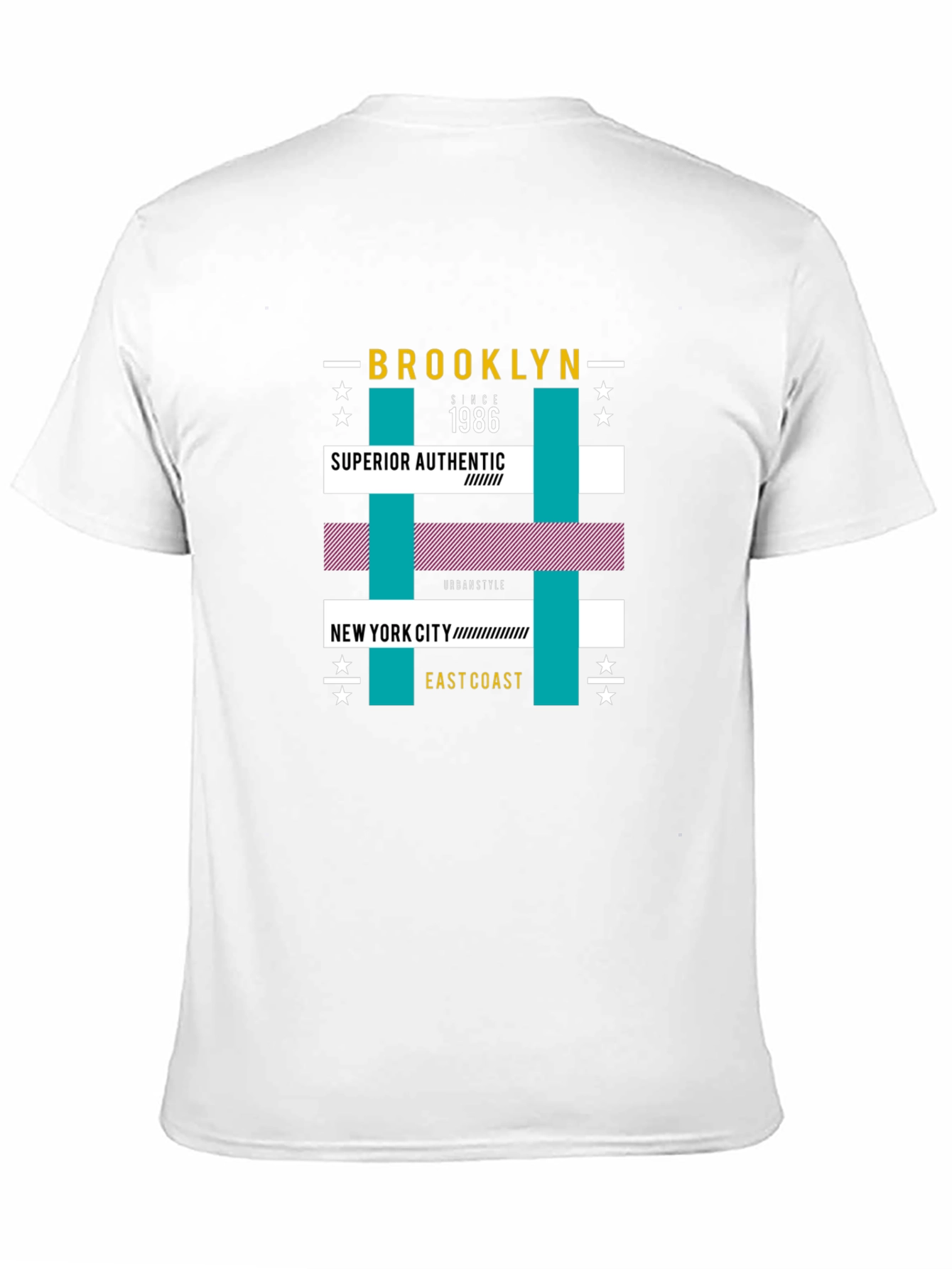 Brooklyn 1986 Graphic Print Black T-Shirt