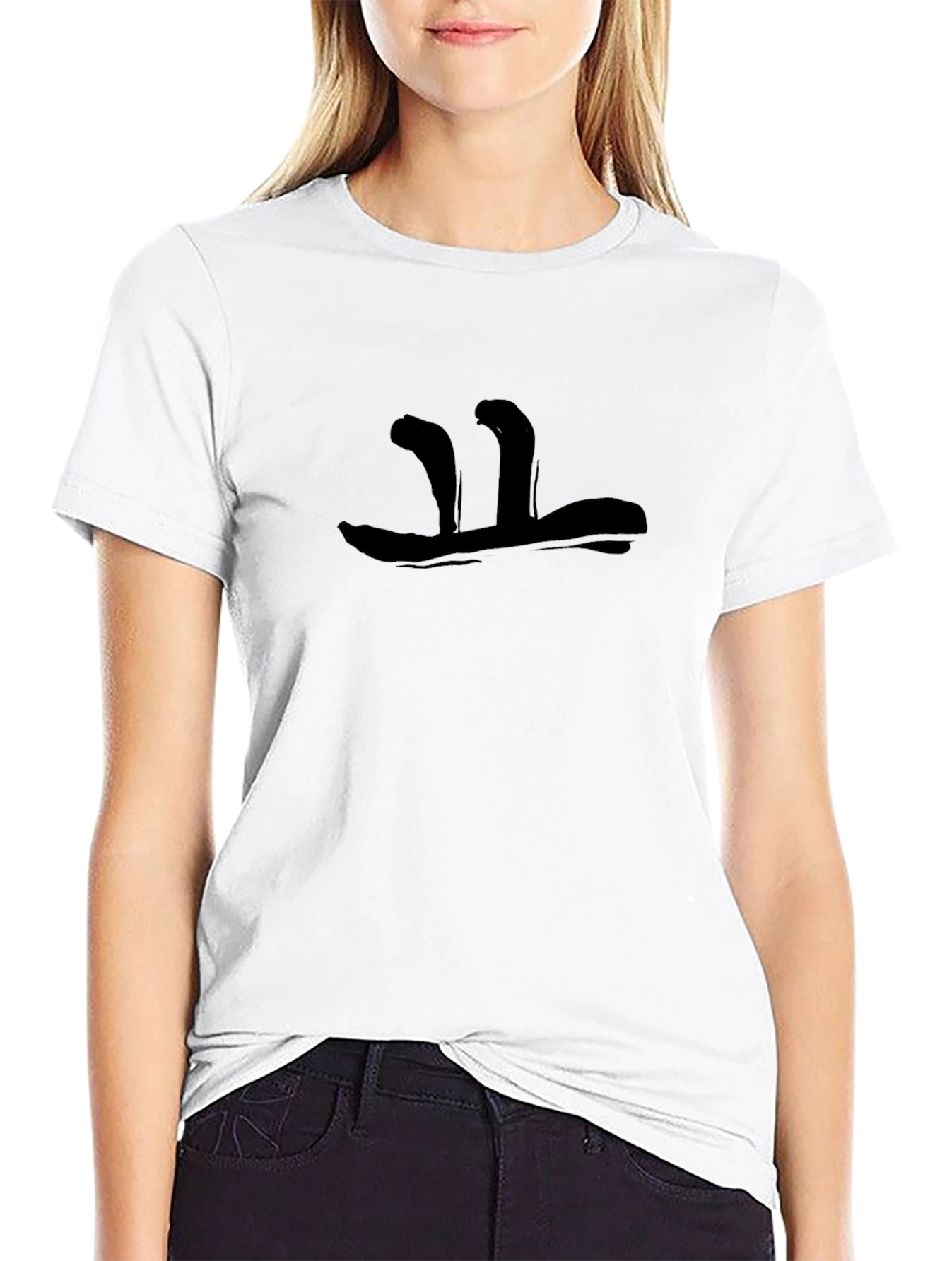 Abstract Graphic Mens Black T-Shirt