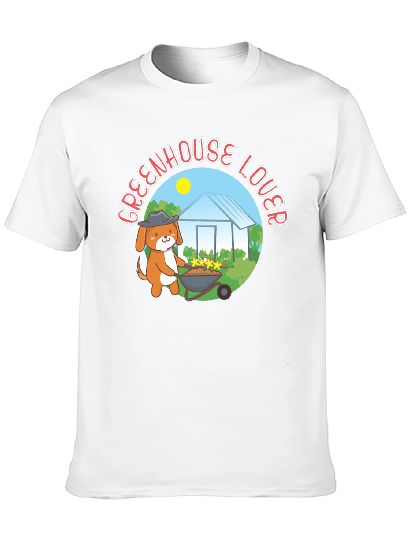 Greenhouse Lover Dog Graphic T-Shirt
