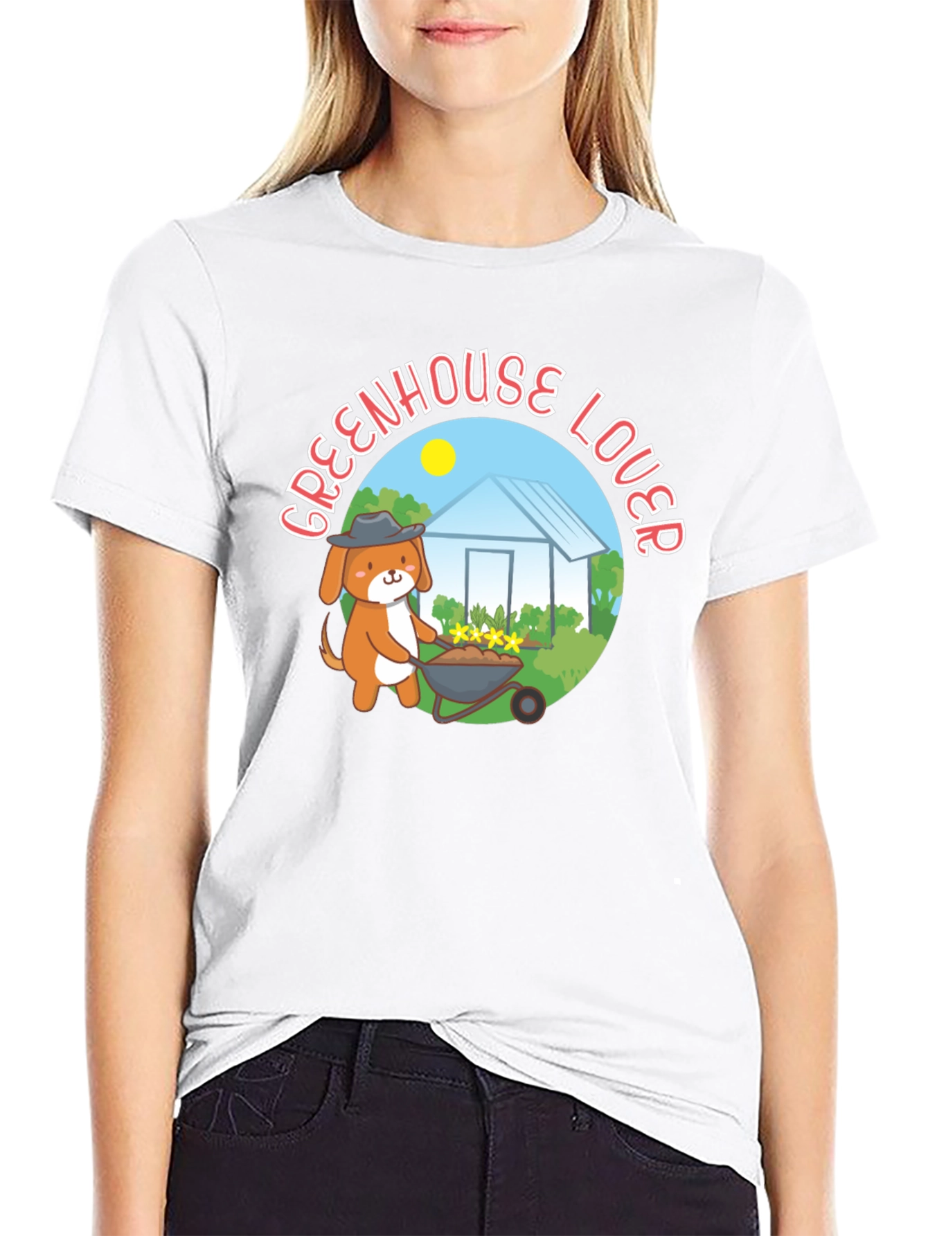 Greenhouse Lover Dog Graphic T-Shirt