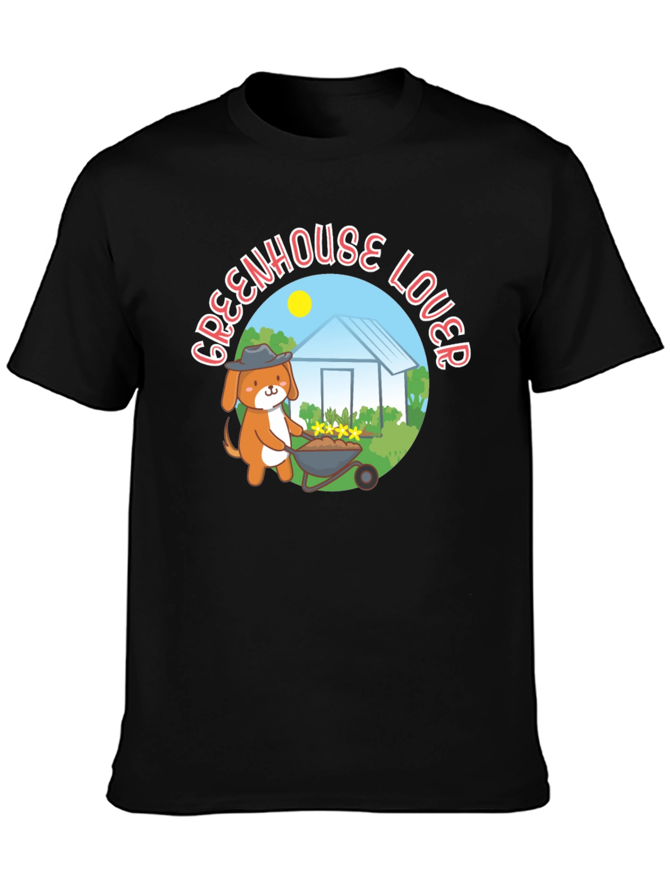 Greenhouse Lover Dog Graphic T-Shirt
