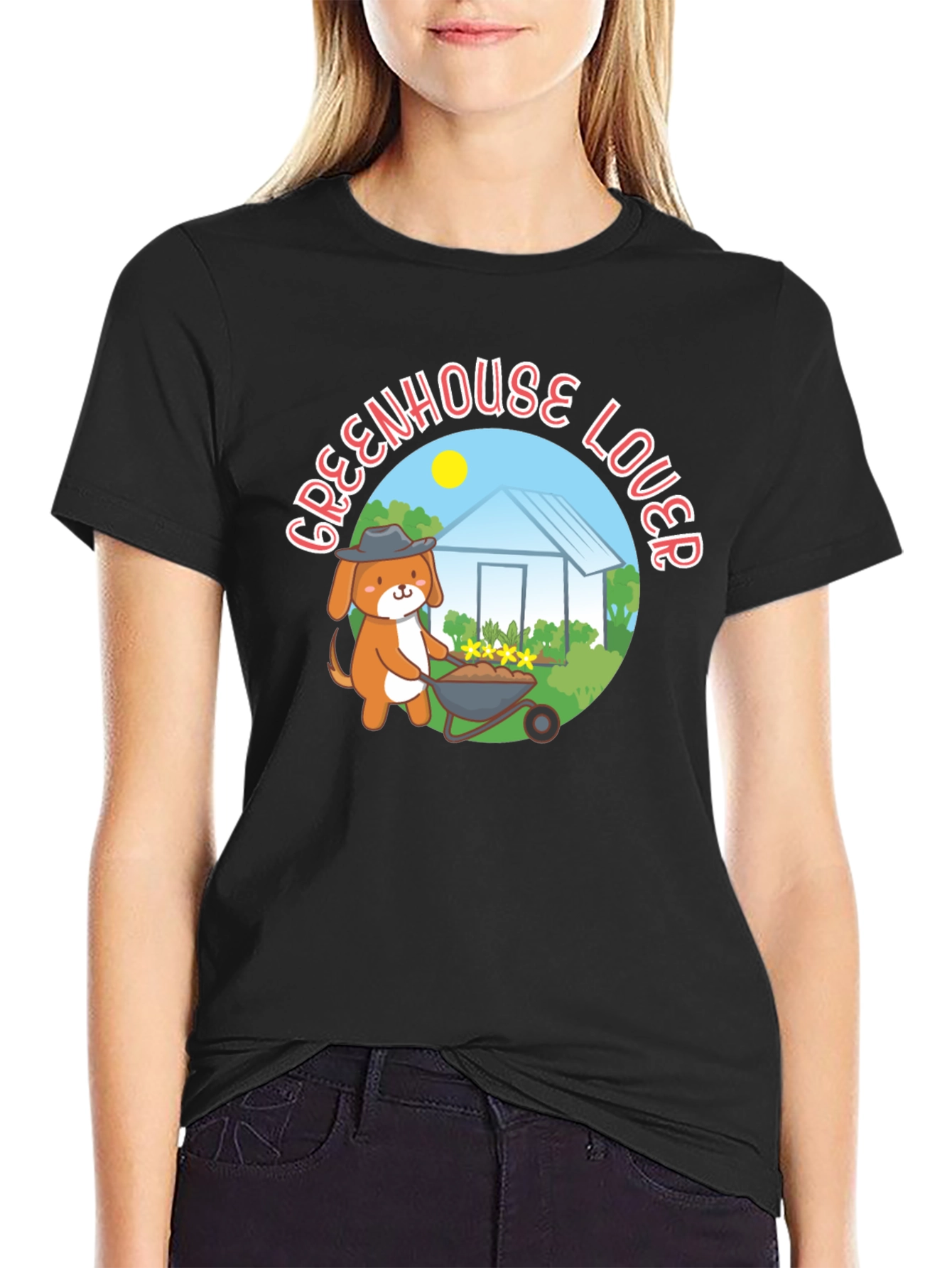 Greenhouse Lover Dog Graphic T-Shirt