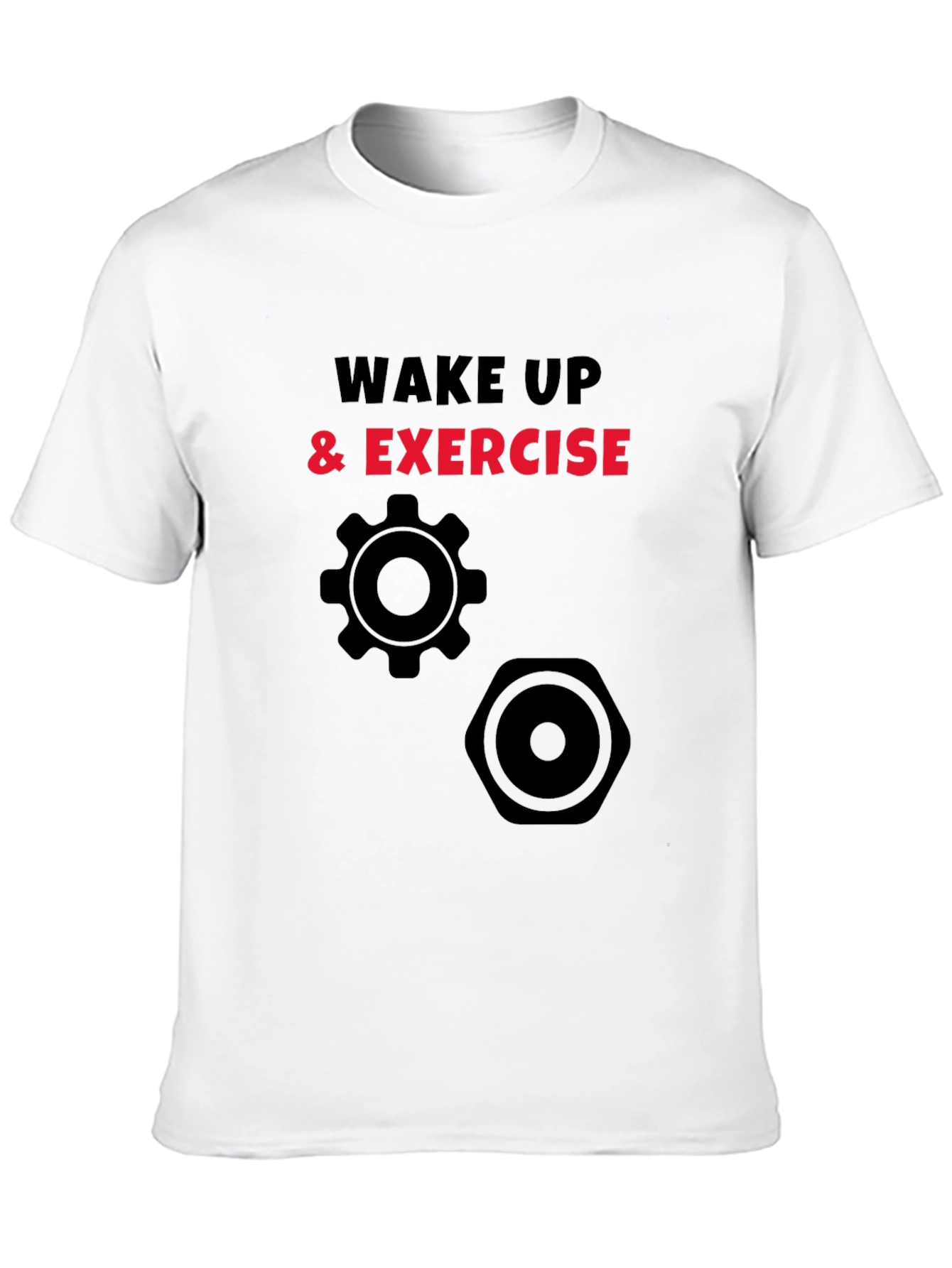 Wake Up & Exercise Graphic T-Shirt - Black
