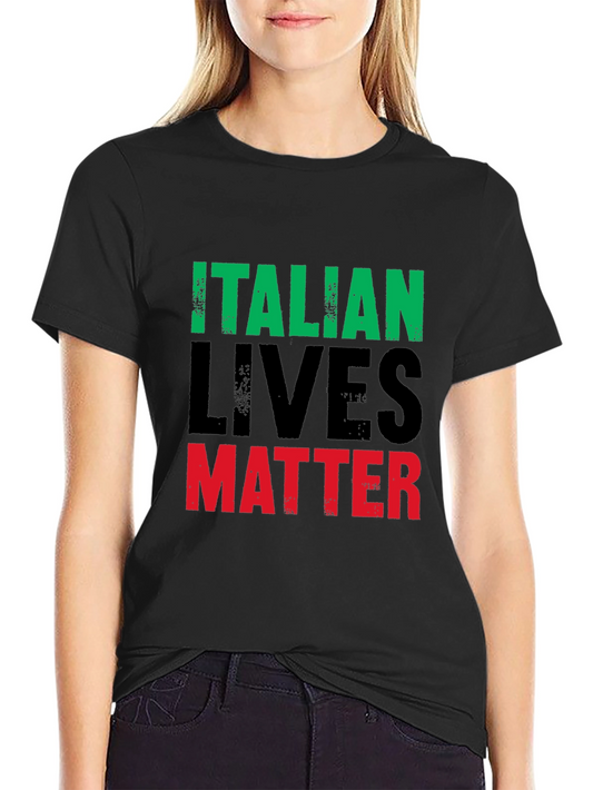 Italian Lives Matter T-Shirt - Mens Black Graphic Tee