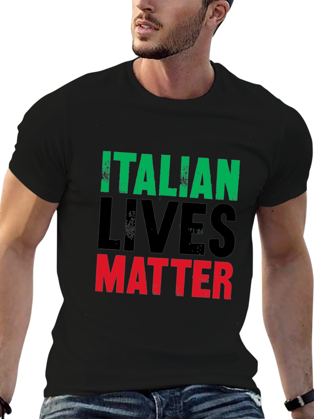 Italian Lives Matter T-Shirt - Mens Black Graphic Tee