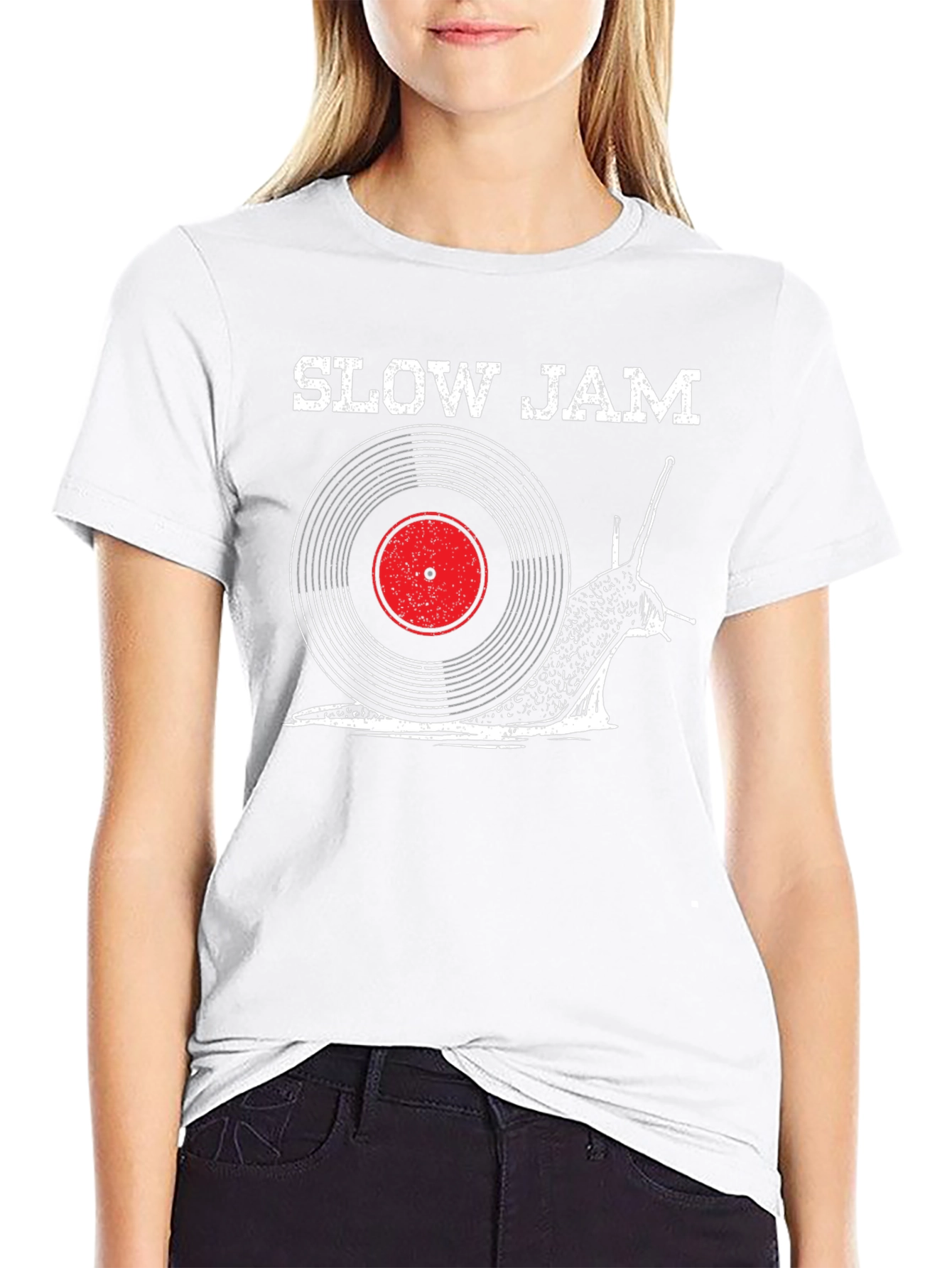 Slow Jam Snail Record Graphic T-Shirt
