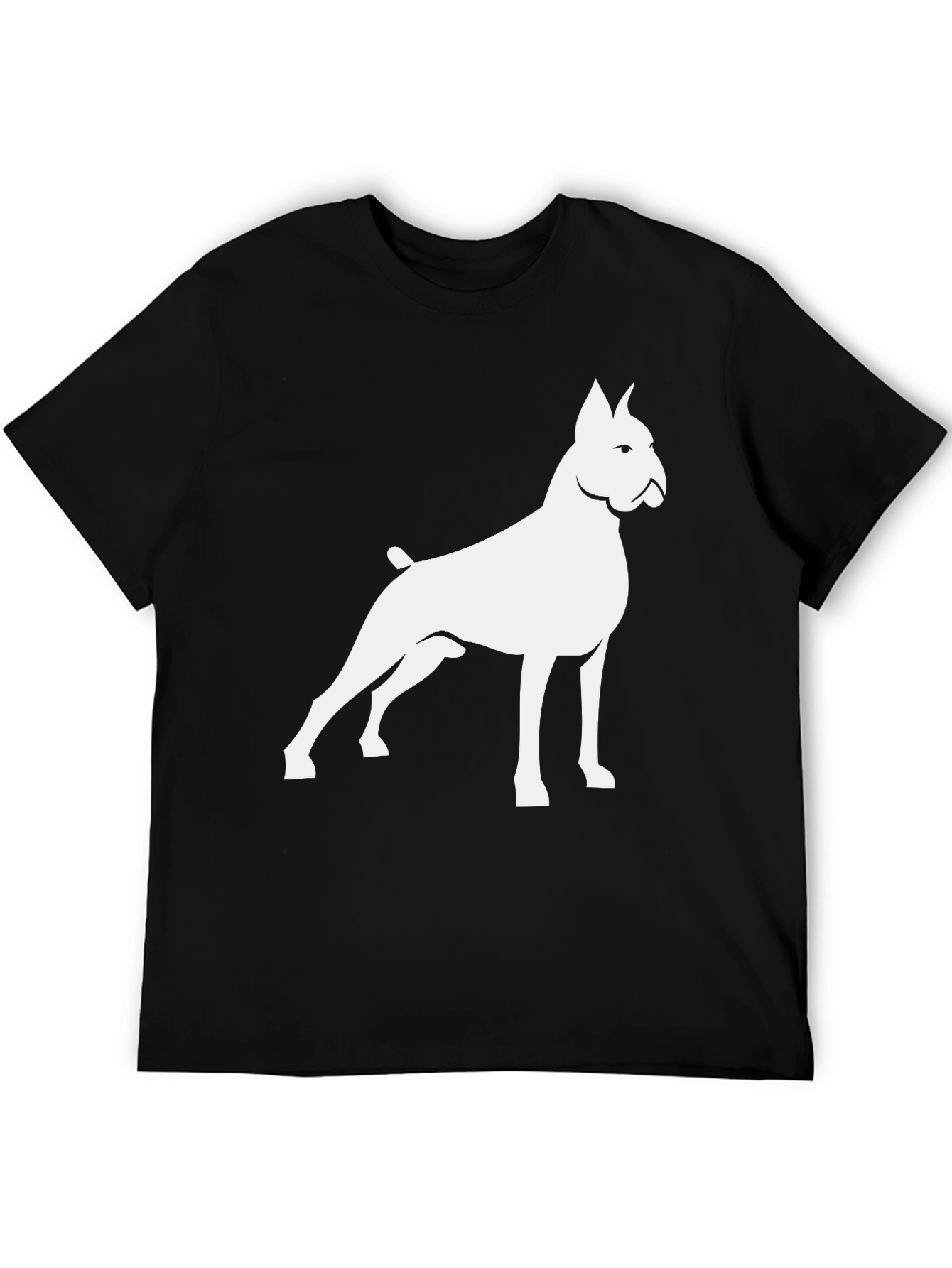 Dog Silhouette Graphic Tee - Black