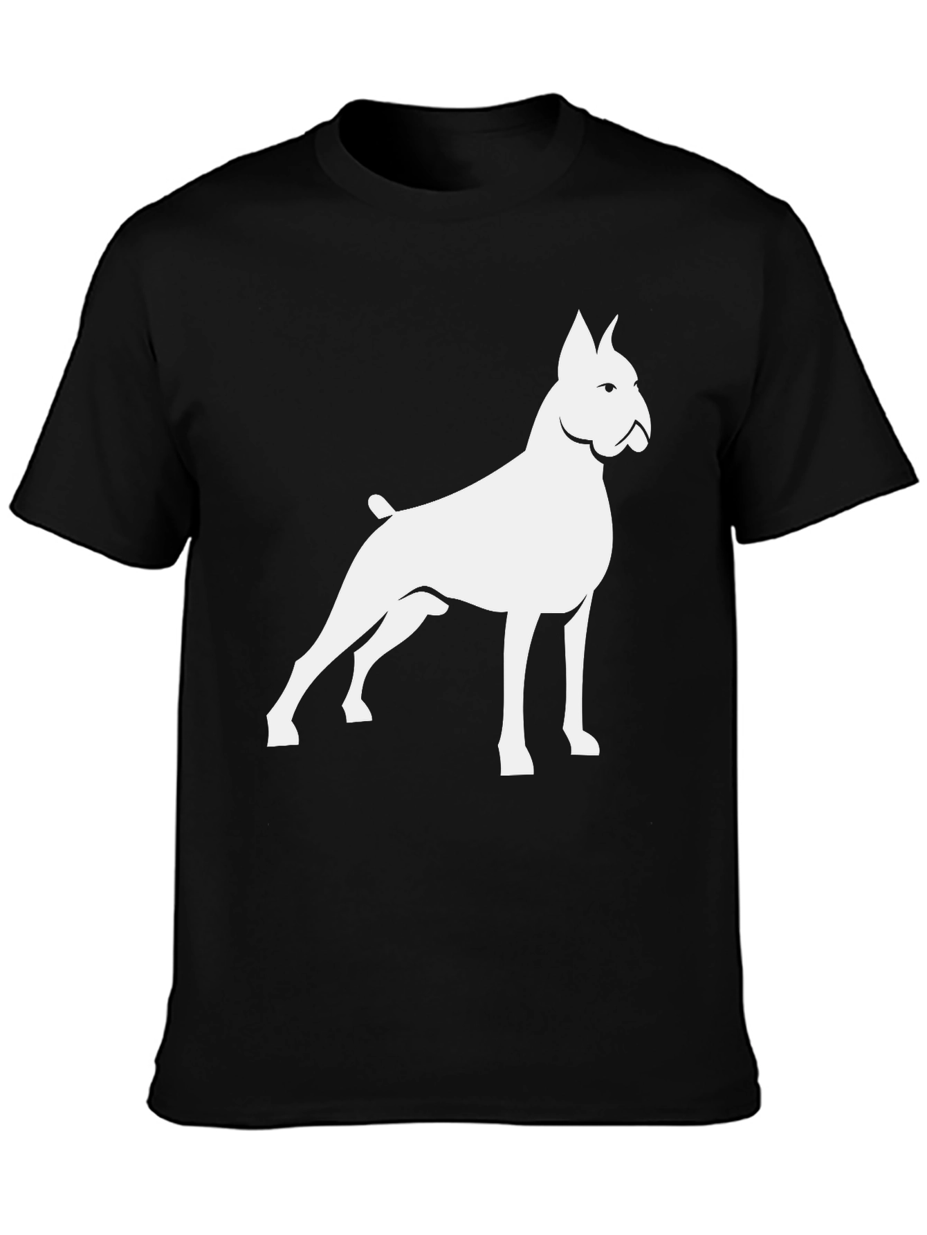 Dog Silhouette Graphic Tee - Black
