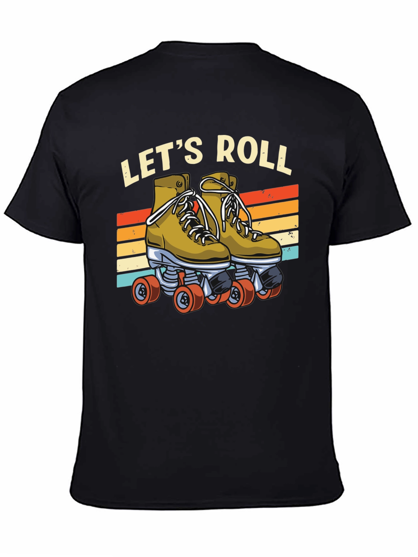 Lets Roll Retro Roller Skate T-Shirt