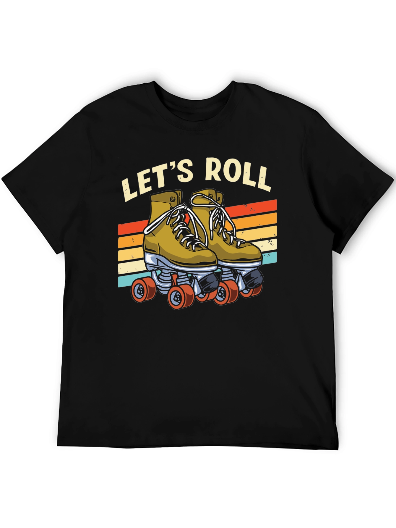 Lets Roll Retro Roller Skate T-Shirt