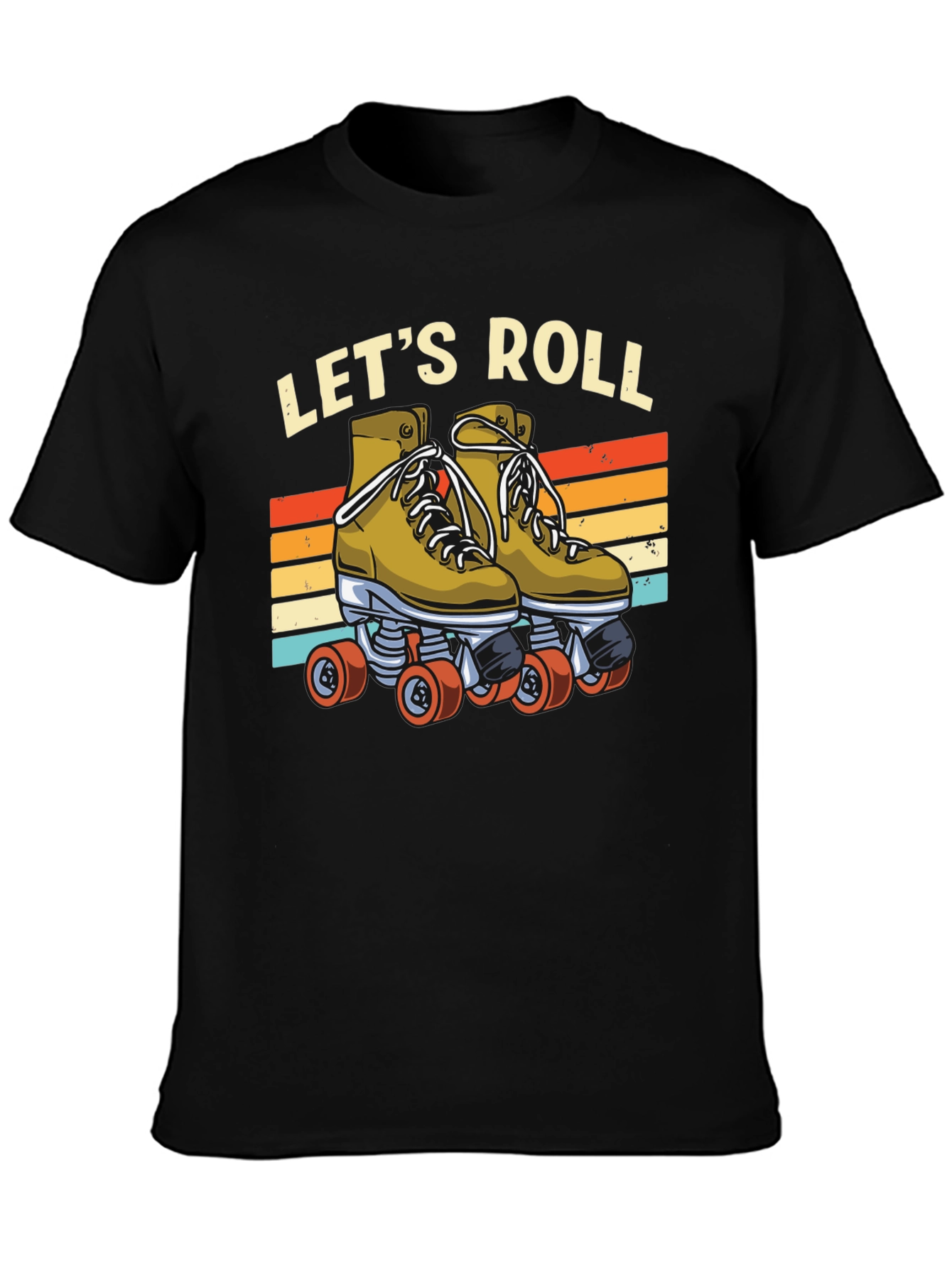 Lets Roll Retro Roller Skate T-Shirt