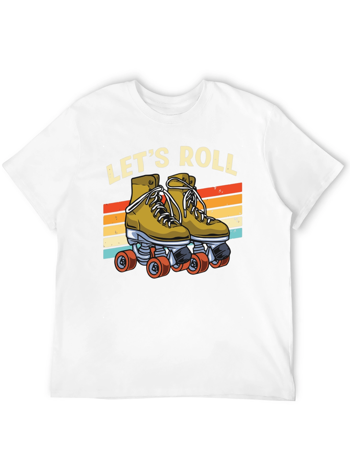 Lets Roll Retro Roller Skate T-Shirt