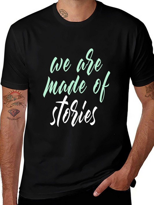 Stories Tee - Black Graphic T-Shirt for Men