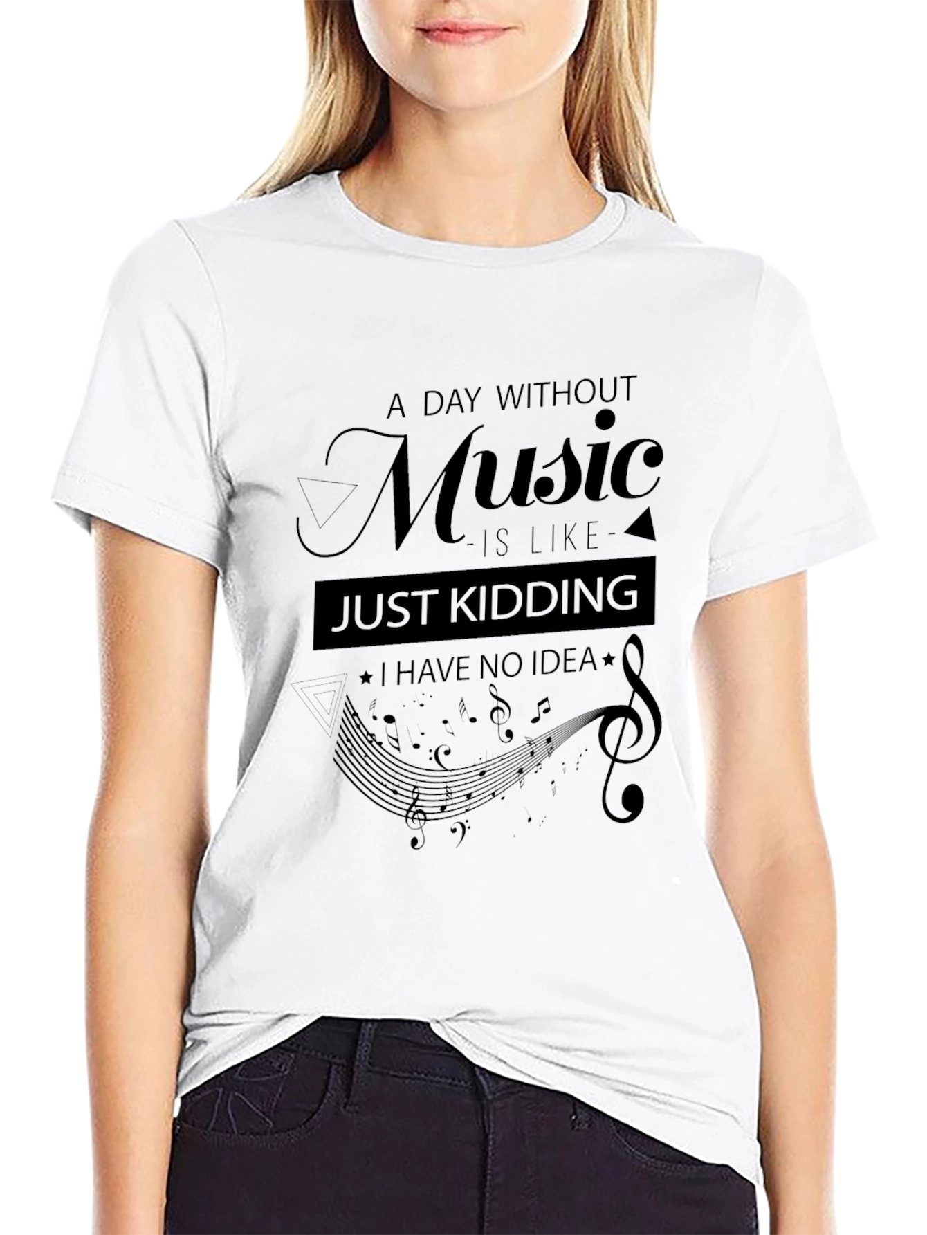Music Lovers Black Graphic Tee