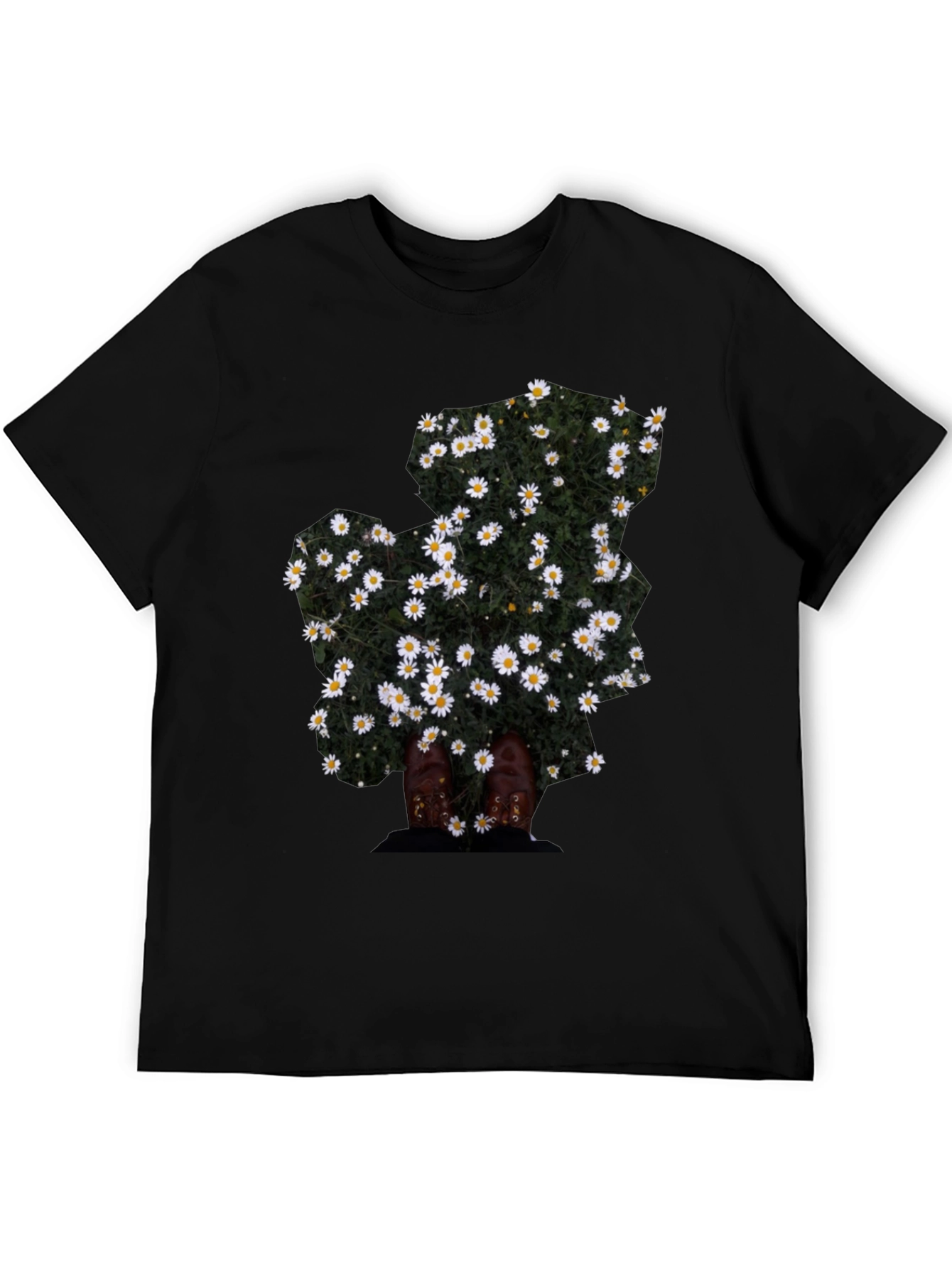 Floral Graphic Black T-Shirt