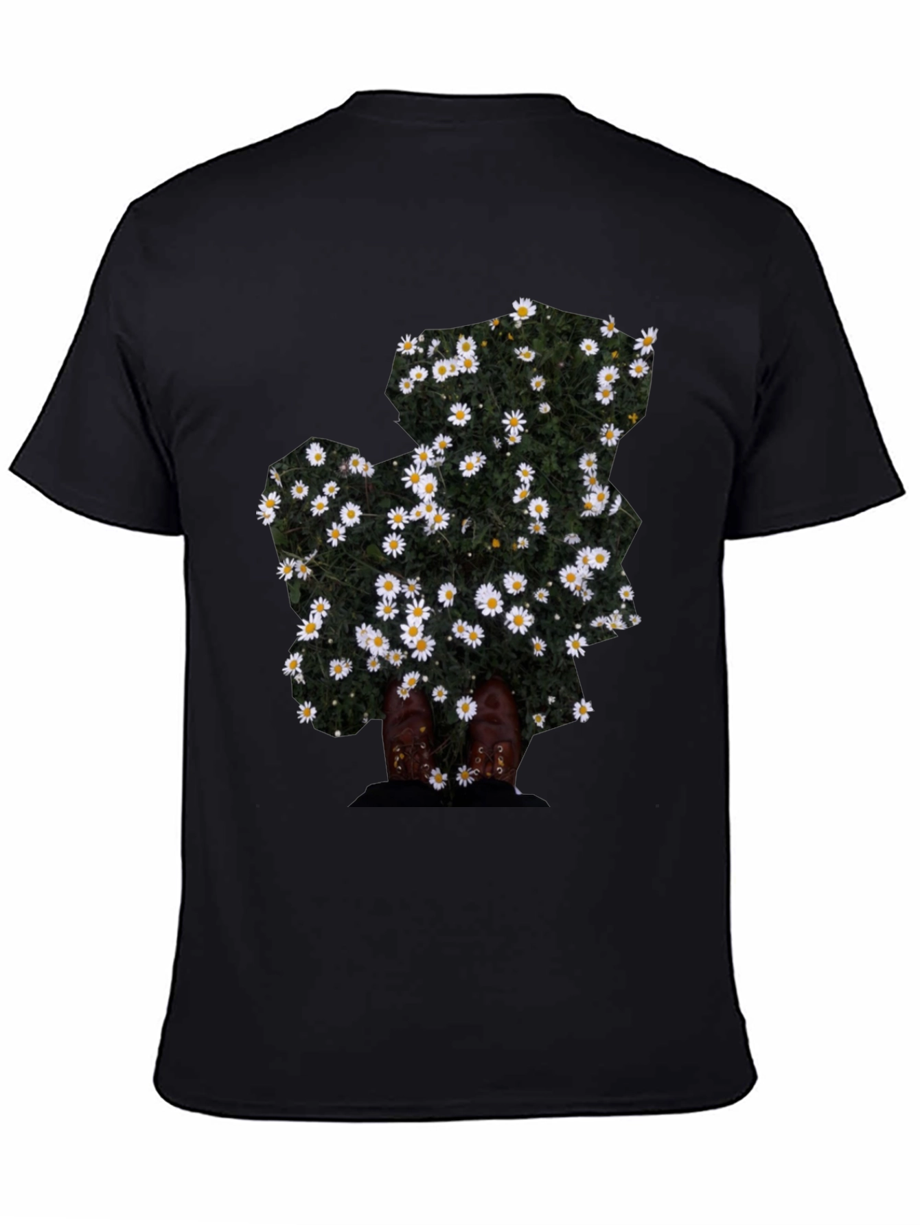 Floral Graphic Black T-Shirt