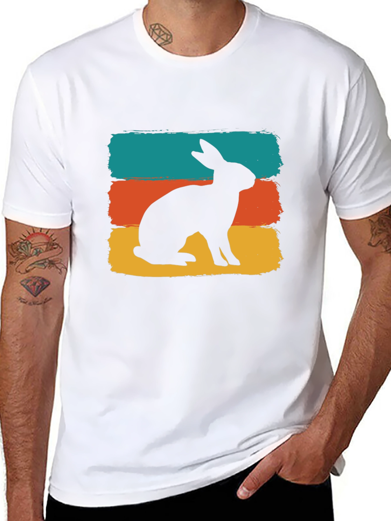 Retro Rabbit Silhouette T-Shirt