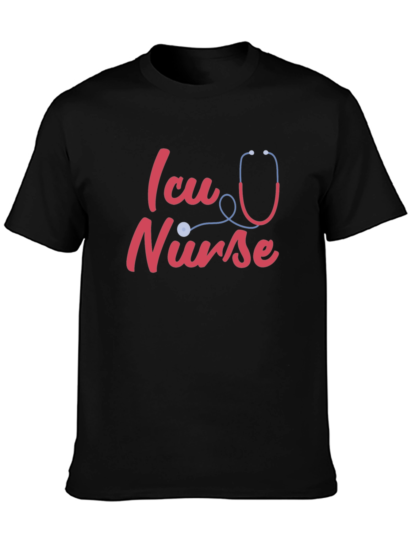 ICU Nurse T-Shirt - Stethoscope Design