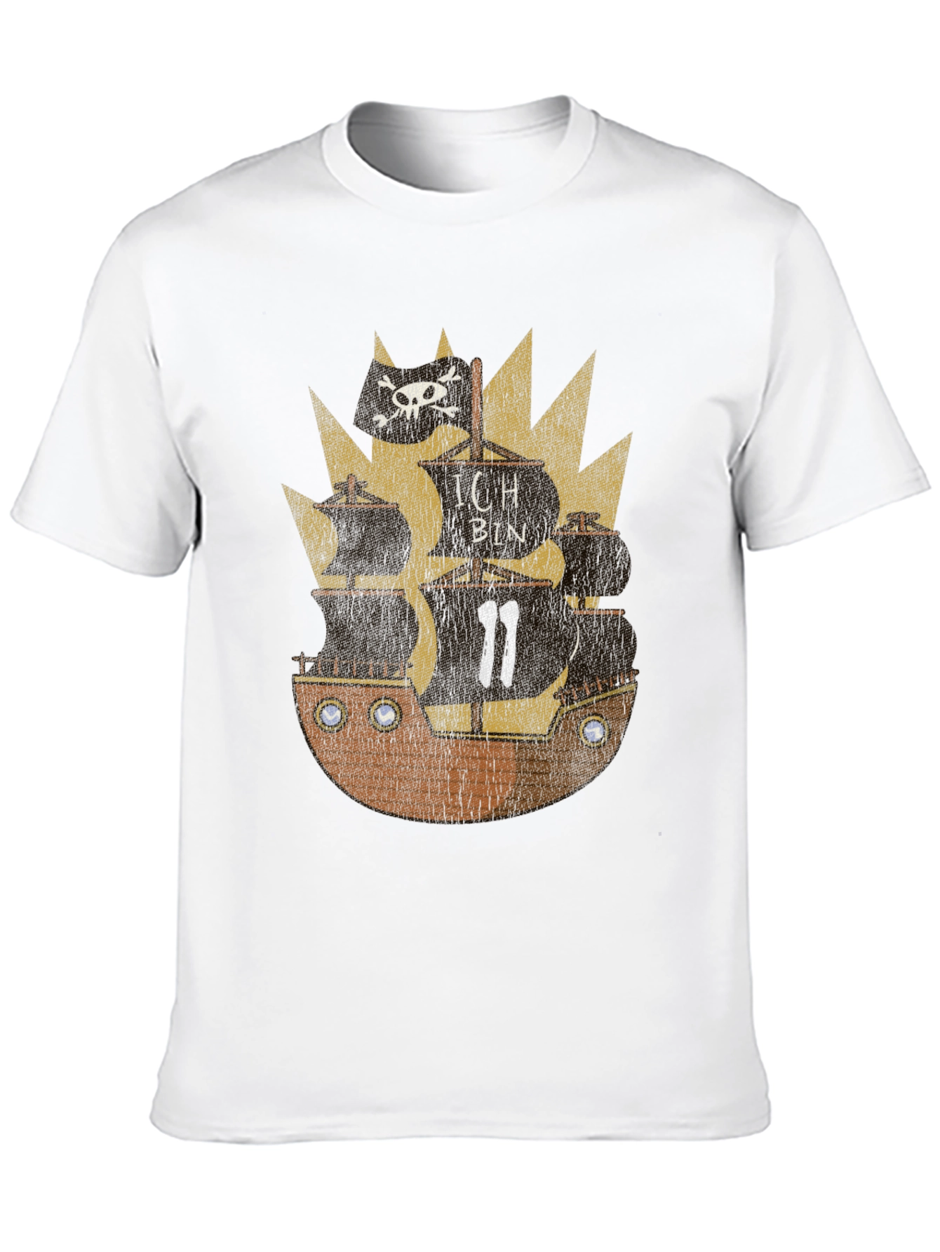 Pirate Ship Graphic Tee - Nautical Adventure T-Shirt