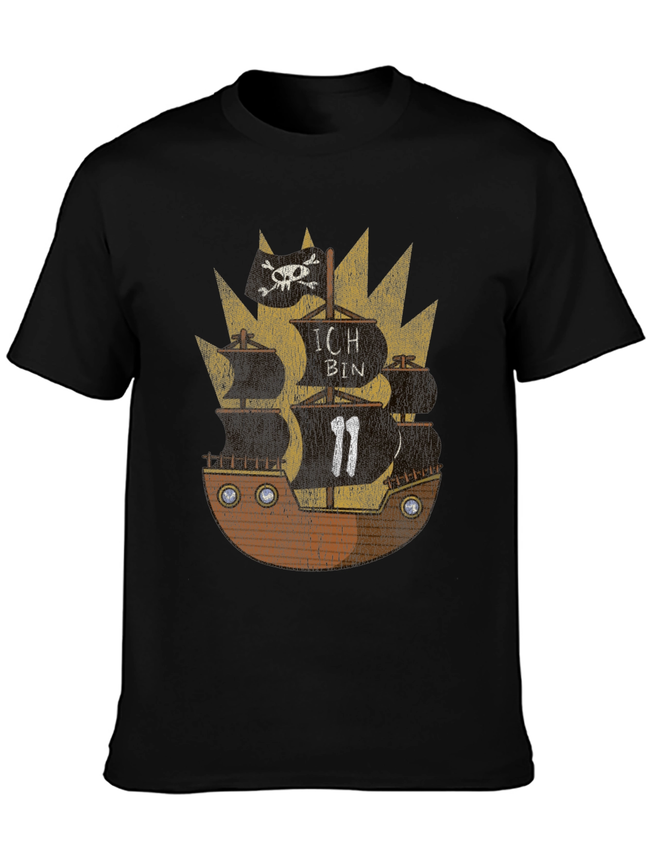 Pirate Ship Graphic Tee - Nautical Adventure T-Shirt