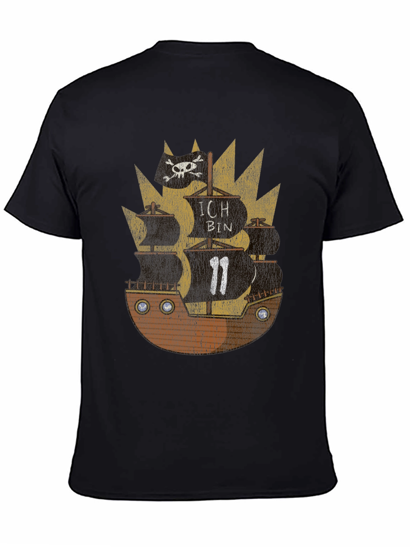 Pirate Ship Graphic Tee - Nautical Adventure T-Shirt