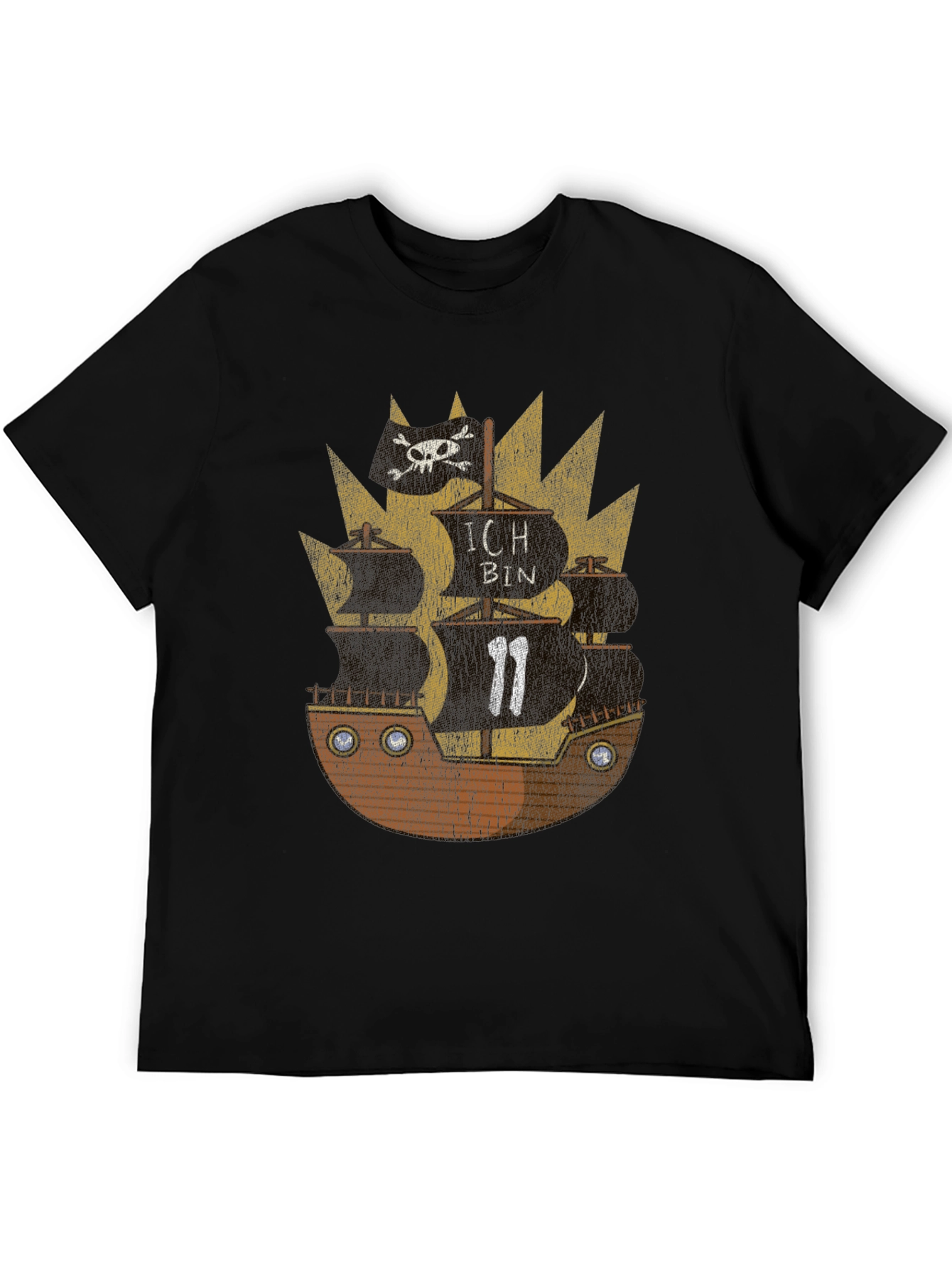 Pirate Ship Graphic Tee - Nautical Adventure T-Shirt