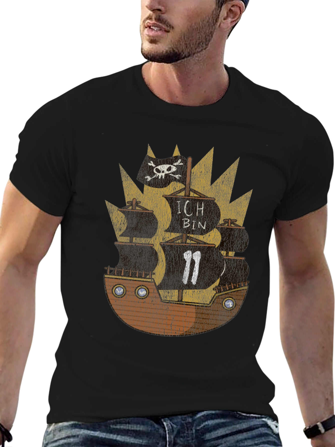 Pirate Ship Graphic Tee - Nautical Adventure T-Shirt