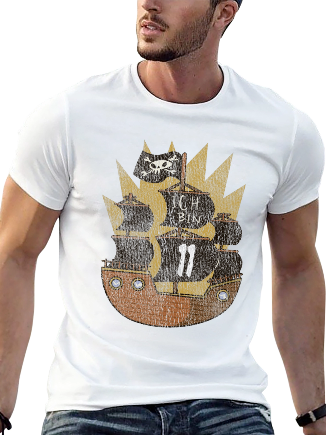 Pirate Ship Graphic Tee - Nautical Adventure T-Shirt