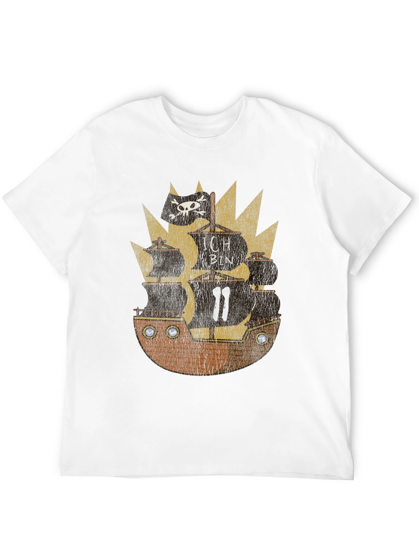 Pirate Ship Graphic Tee - Nautical Adventure T-Shirt