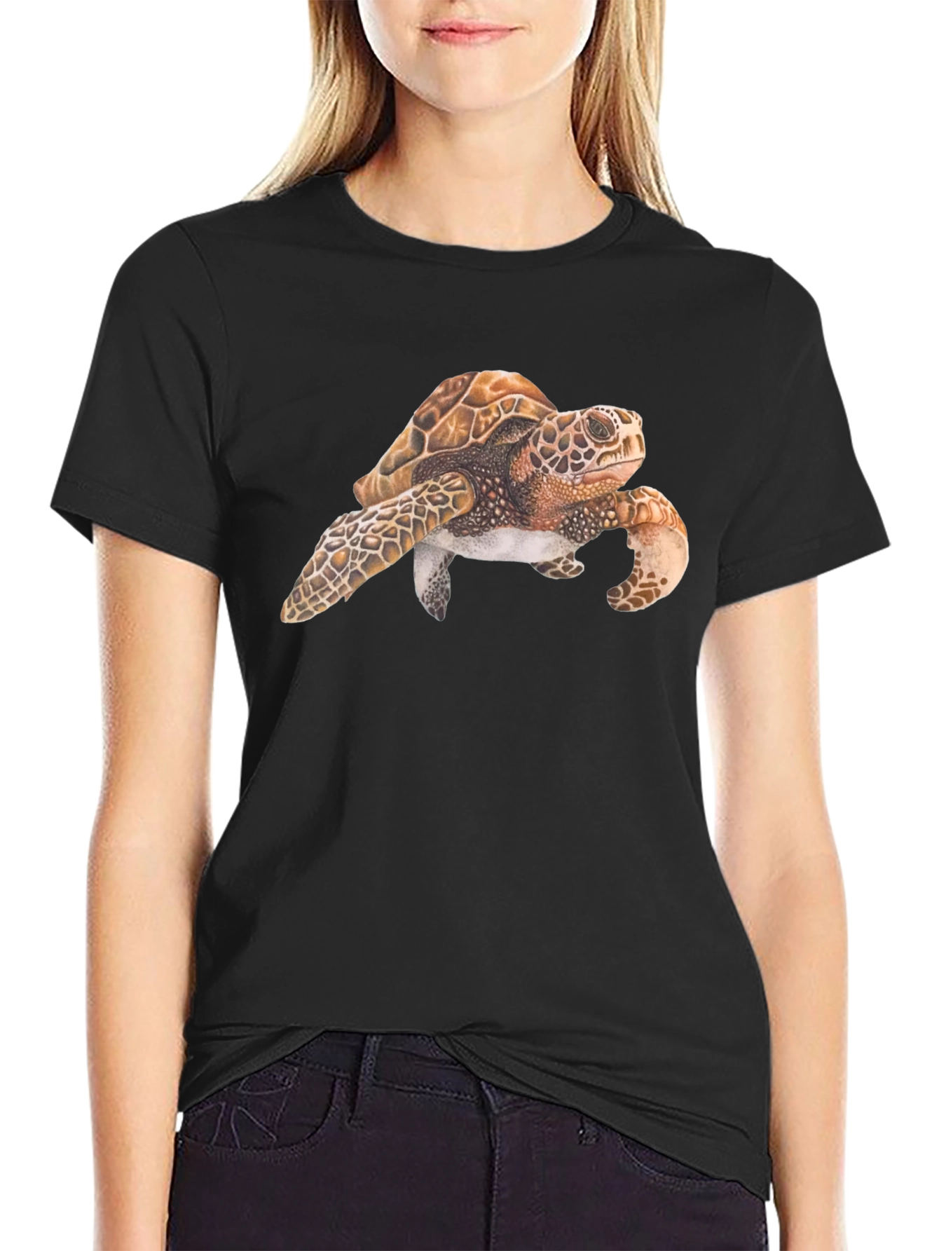 Sea Turtle Graphic Black T-Shirt