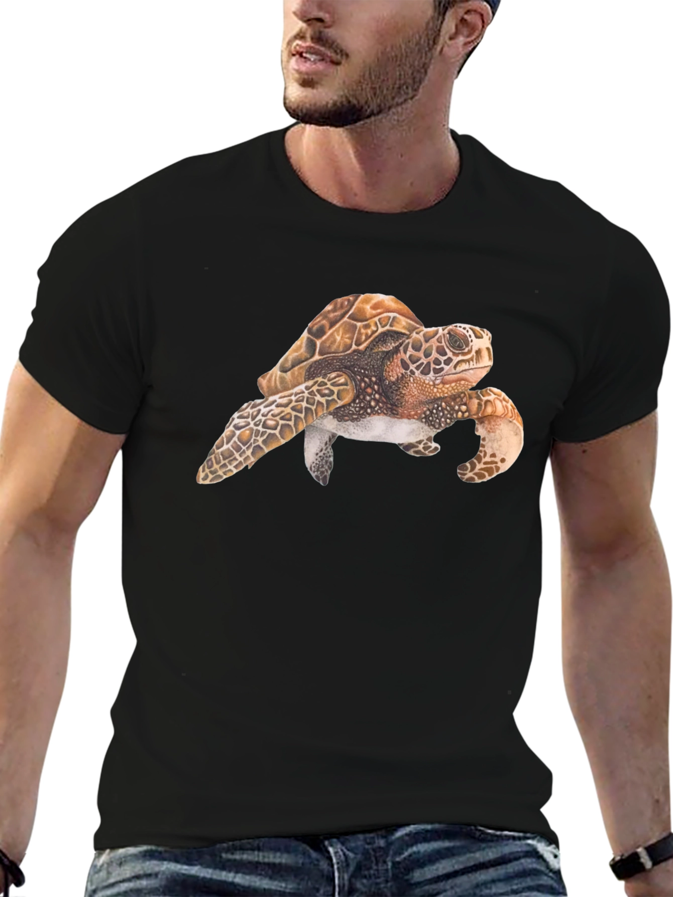 Sea Turtle Graphic Black T-Shirt