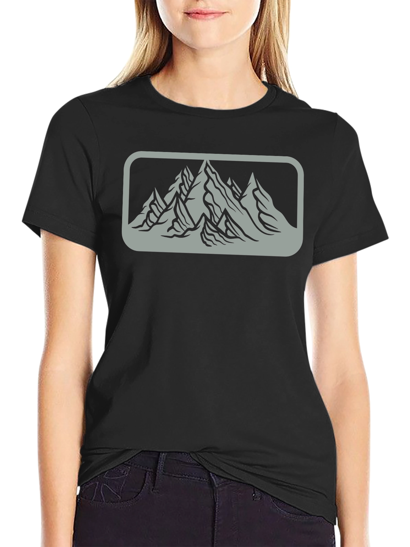 Mountain Graphic Mens Black Tee