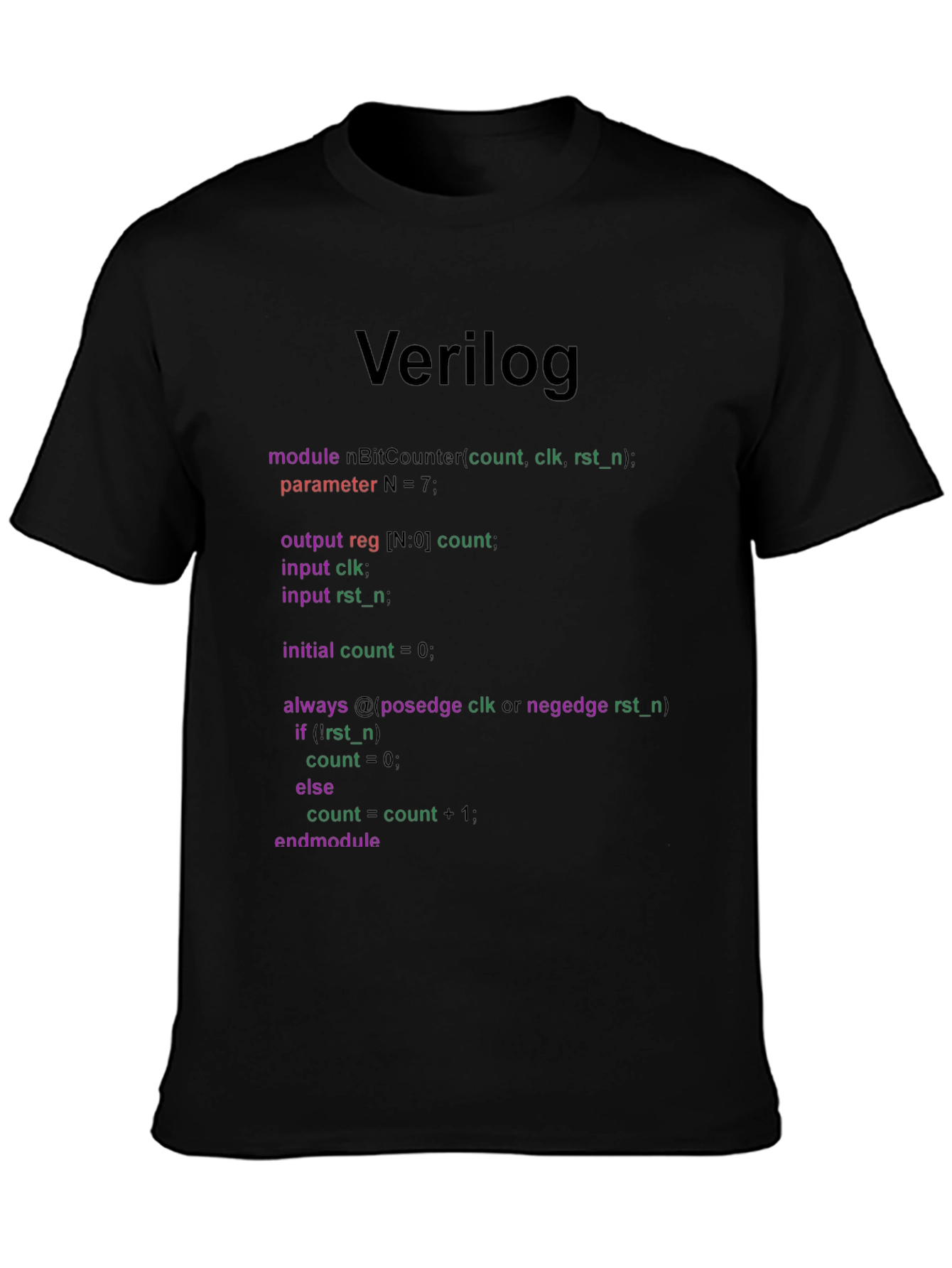 Verilog Code T-Shirt - Programmer Apparel