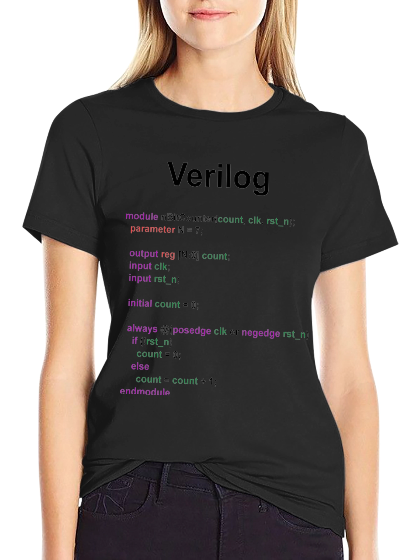 Verilog Code T-Shirt - Programmer Apparel