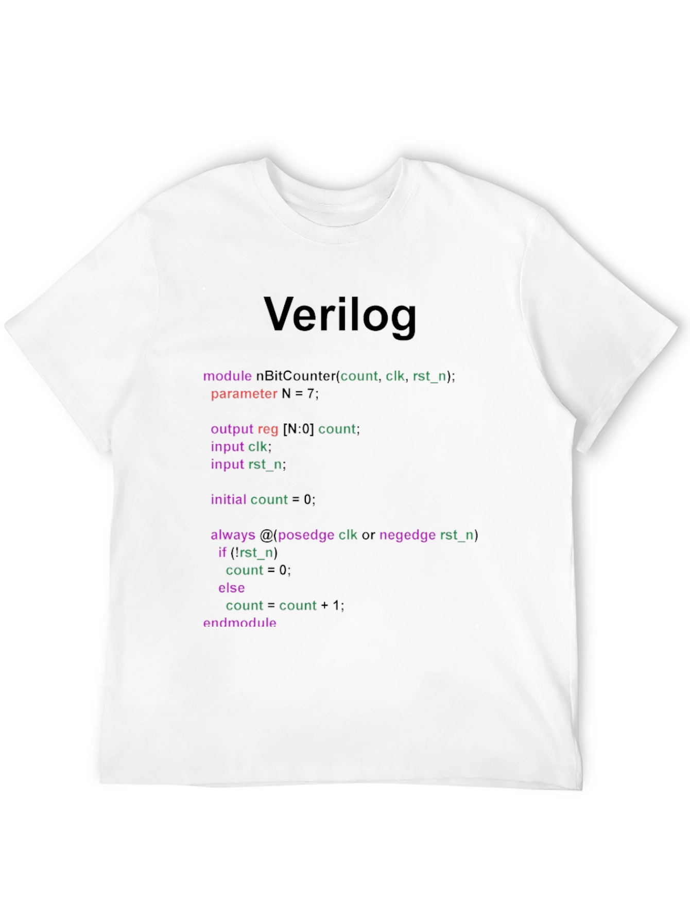 Verilog Code T-Shirt - Programmer Apparel