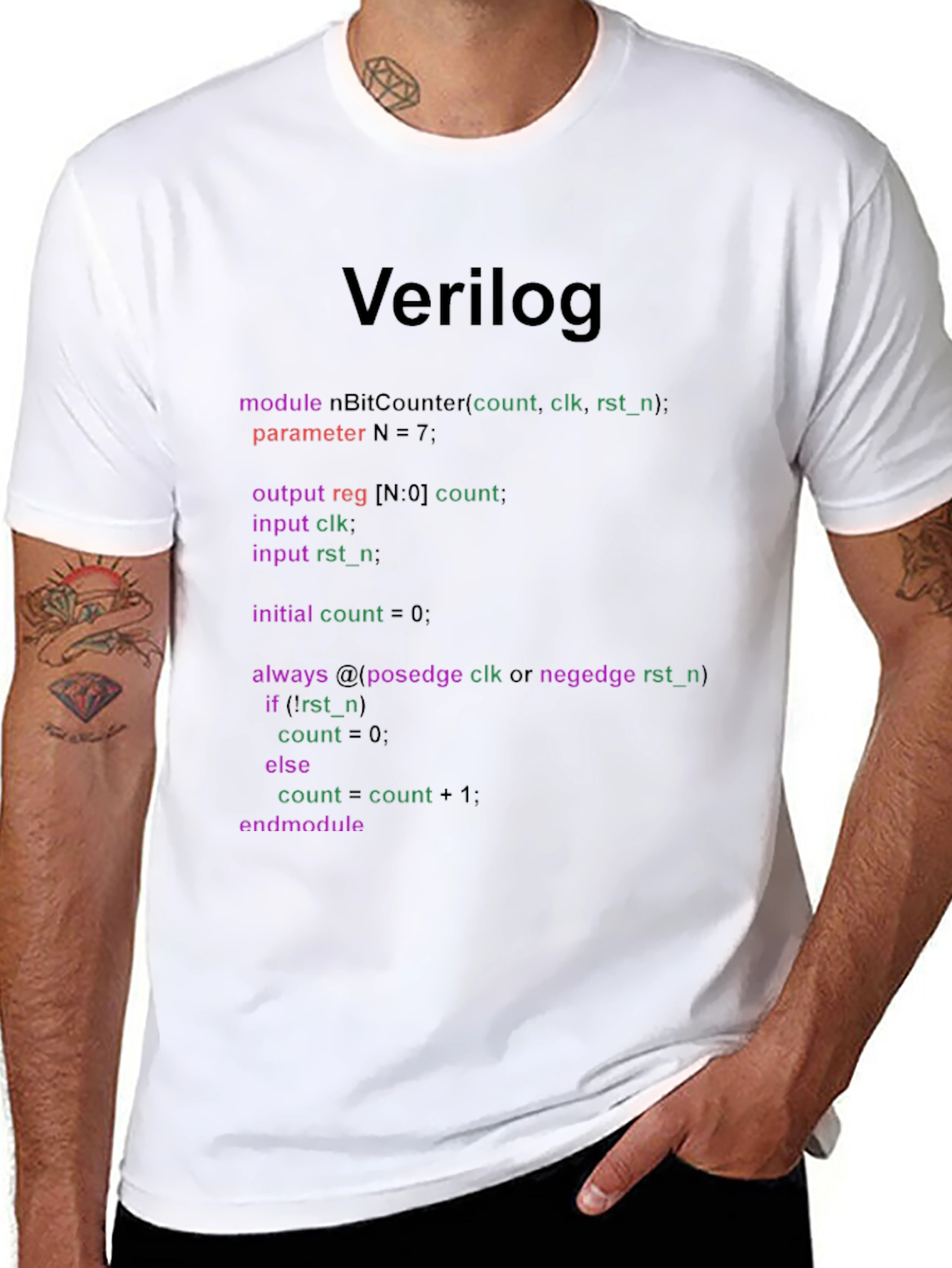 Verilog Code T-Shirt - Programmer Apparel