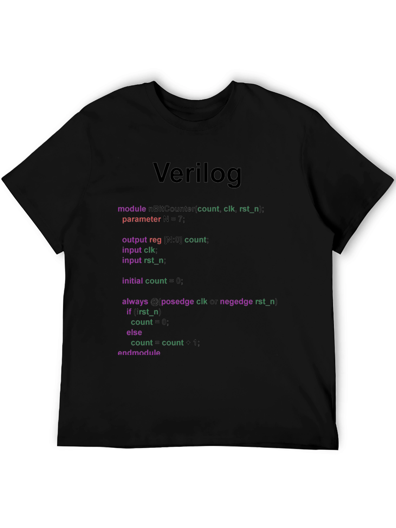 Verilog Code T-Shirt - Programmer Apparel