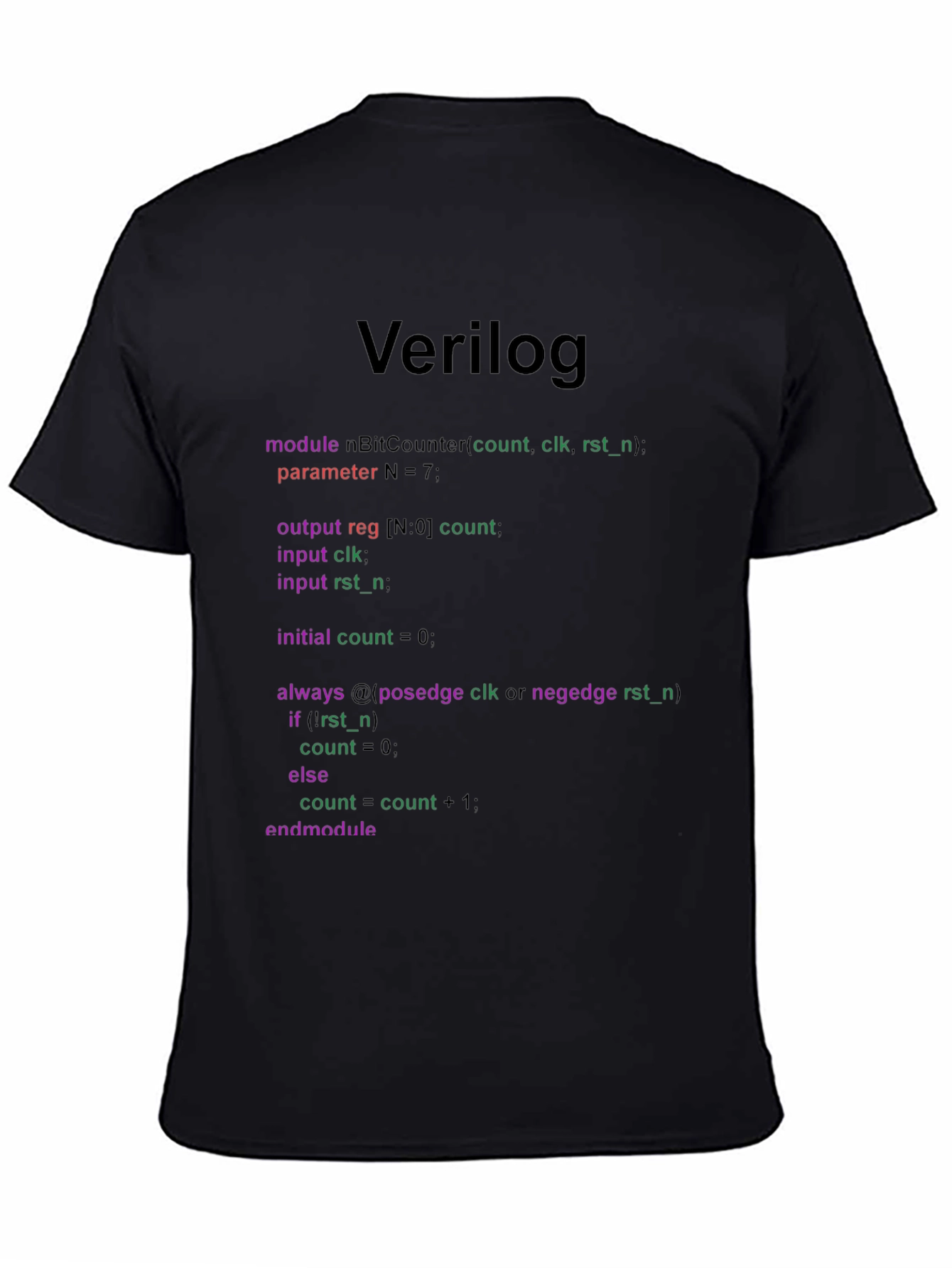 Verilog Code T-Shirt - Programmer Apparel