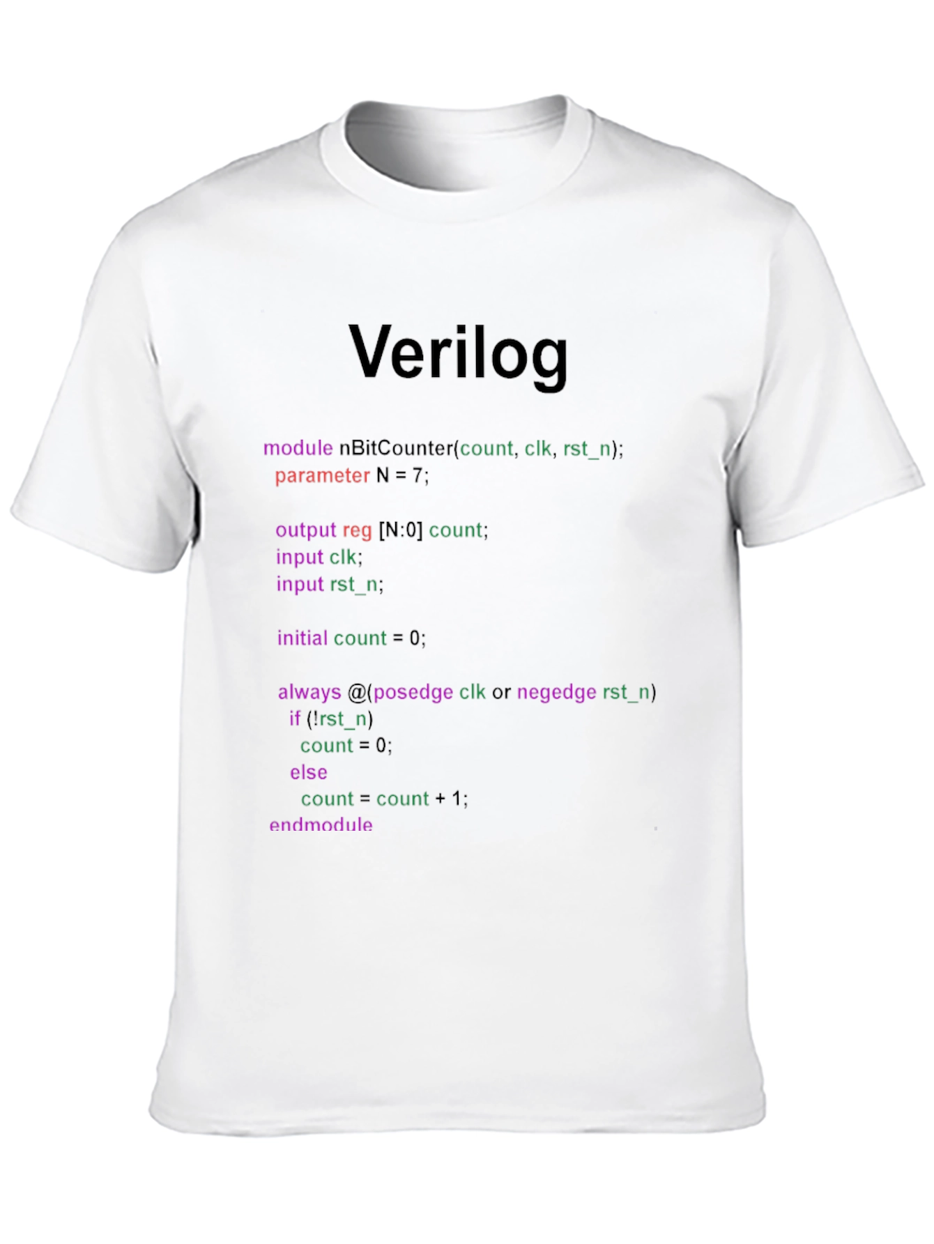 Verilog Code T-Shirt - Programmer Apparel