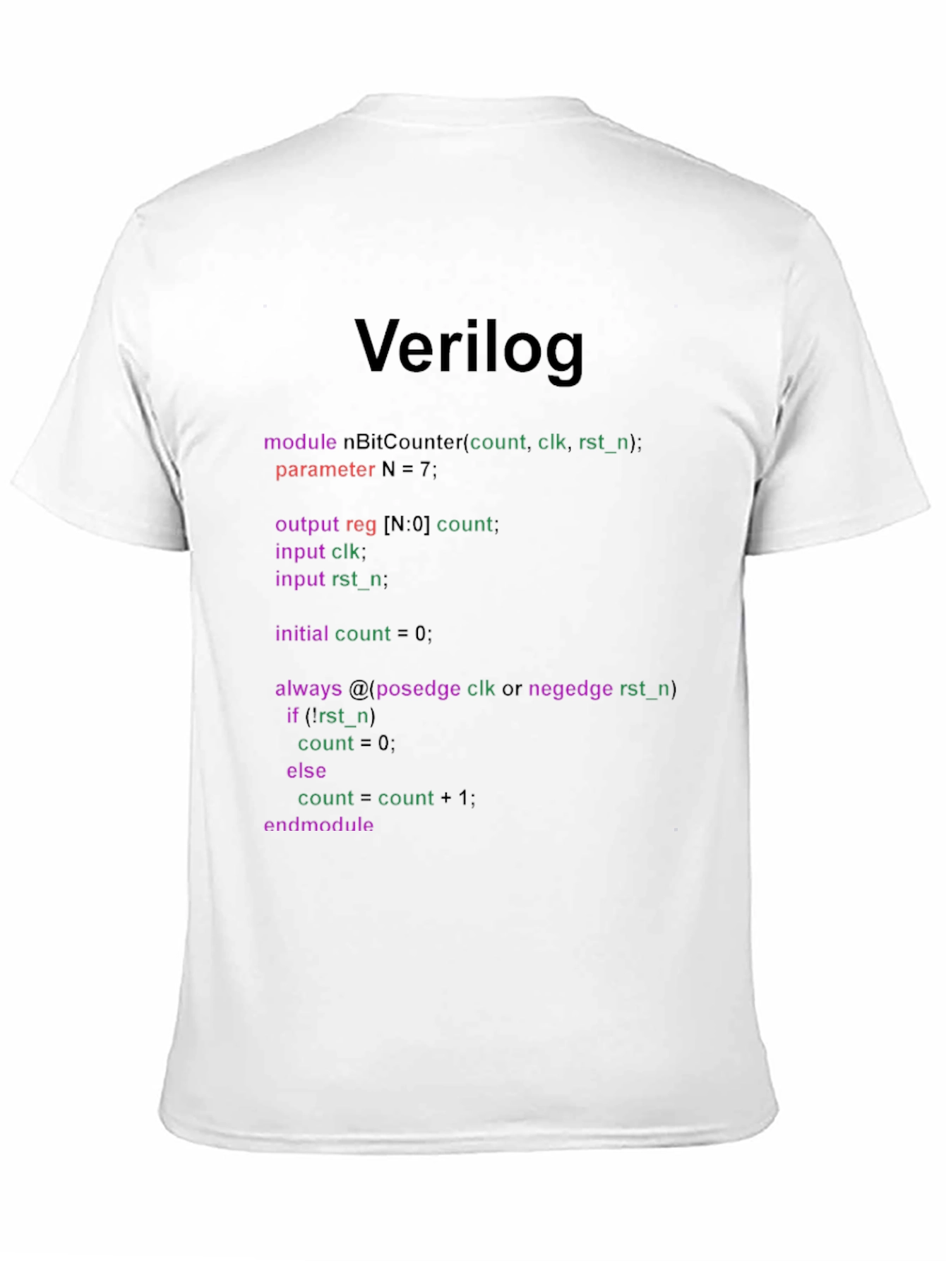 Verilog Code T-Shirt - Programmer Apparel