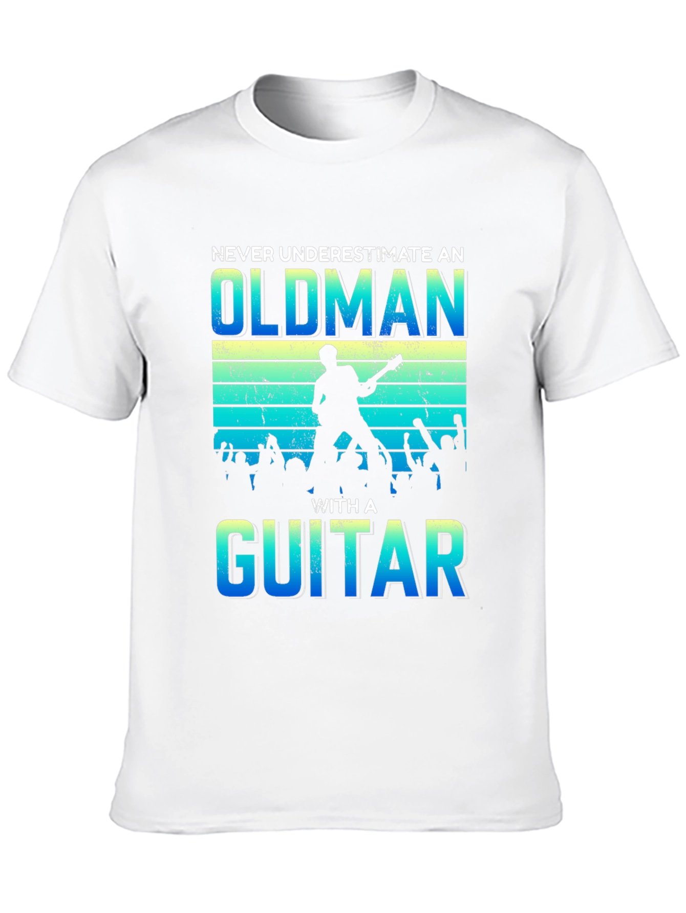 Old Man Guitar Player Graphic T-Shirt
