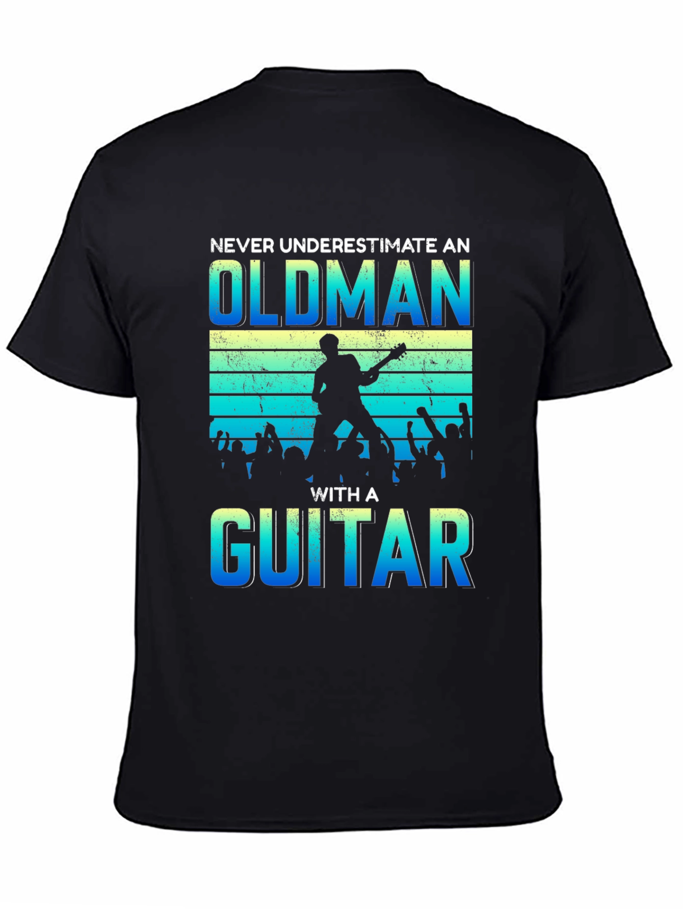 Old Man Guitar Player Graphic T-Shirt