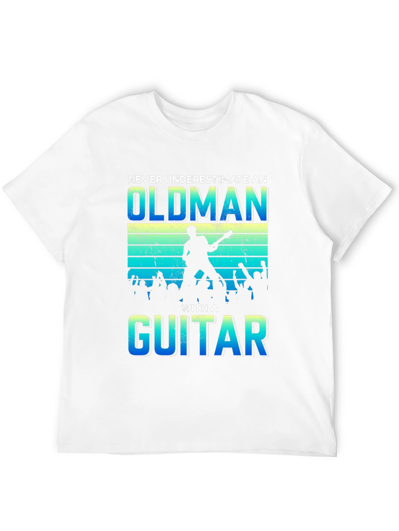 Old Man Guitar Player Graphic T-Shirt