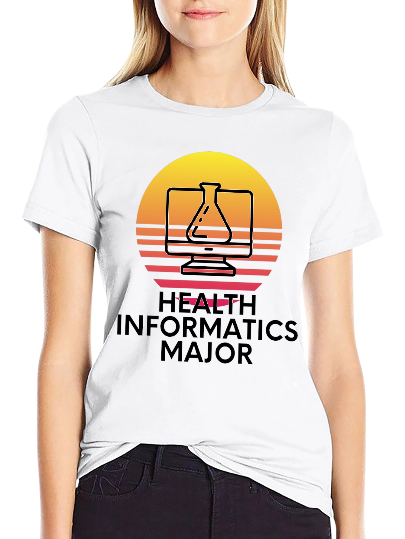 Health Informatics Major T-Shirt Retro Design