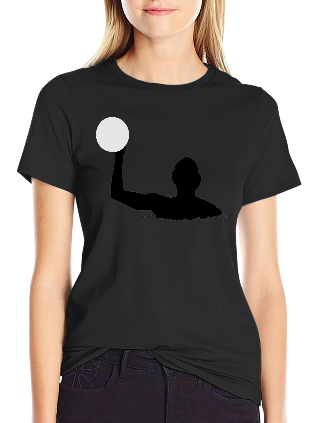 Water Polo Silhouette Black T-Shirt