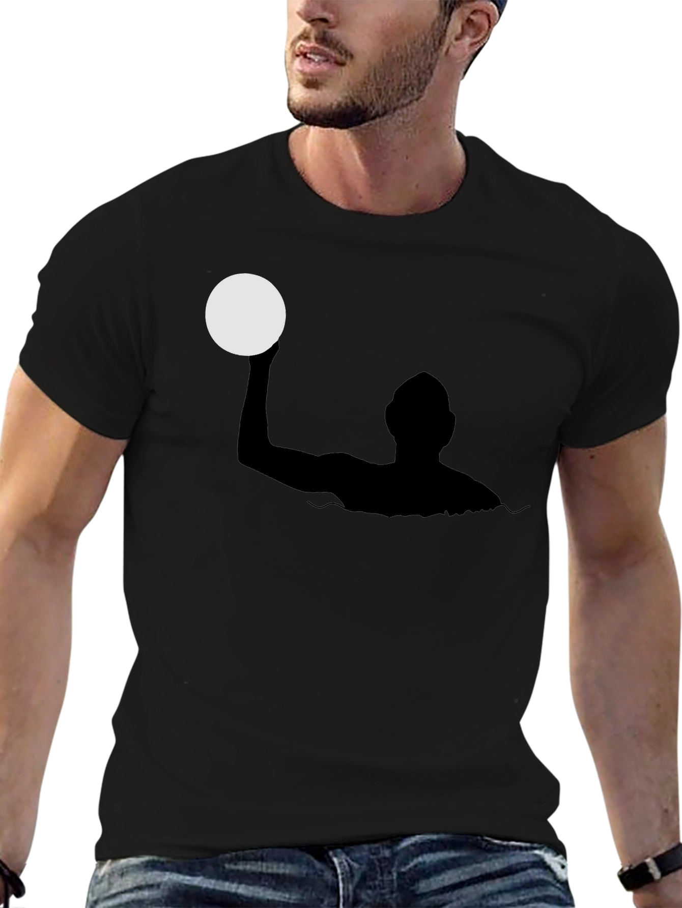 Water Polo Silhouette Black T-Shirt