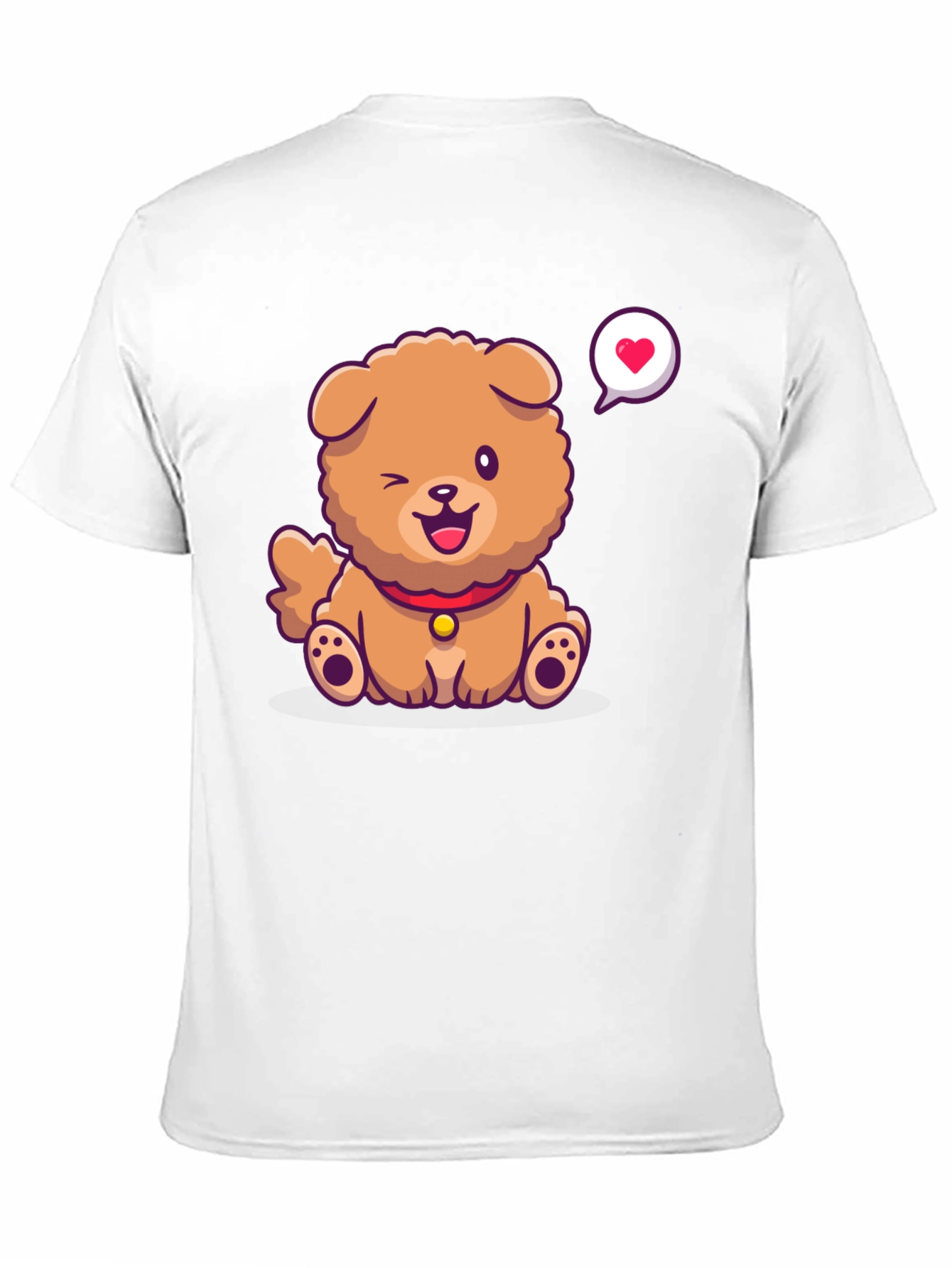 Cute Dog Graphic Print T-Shirt